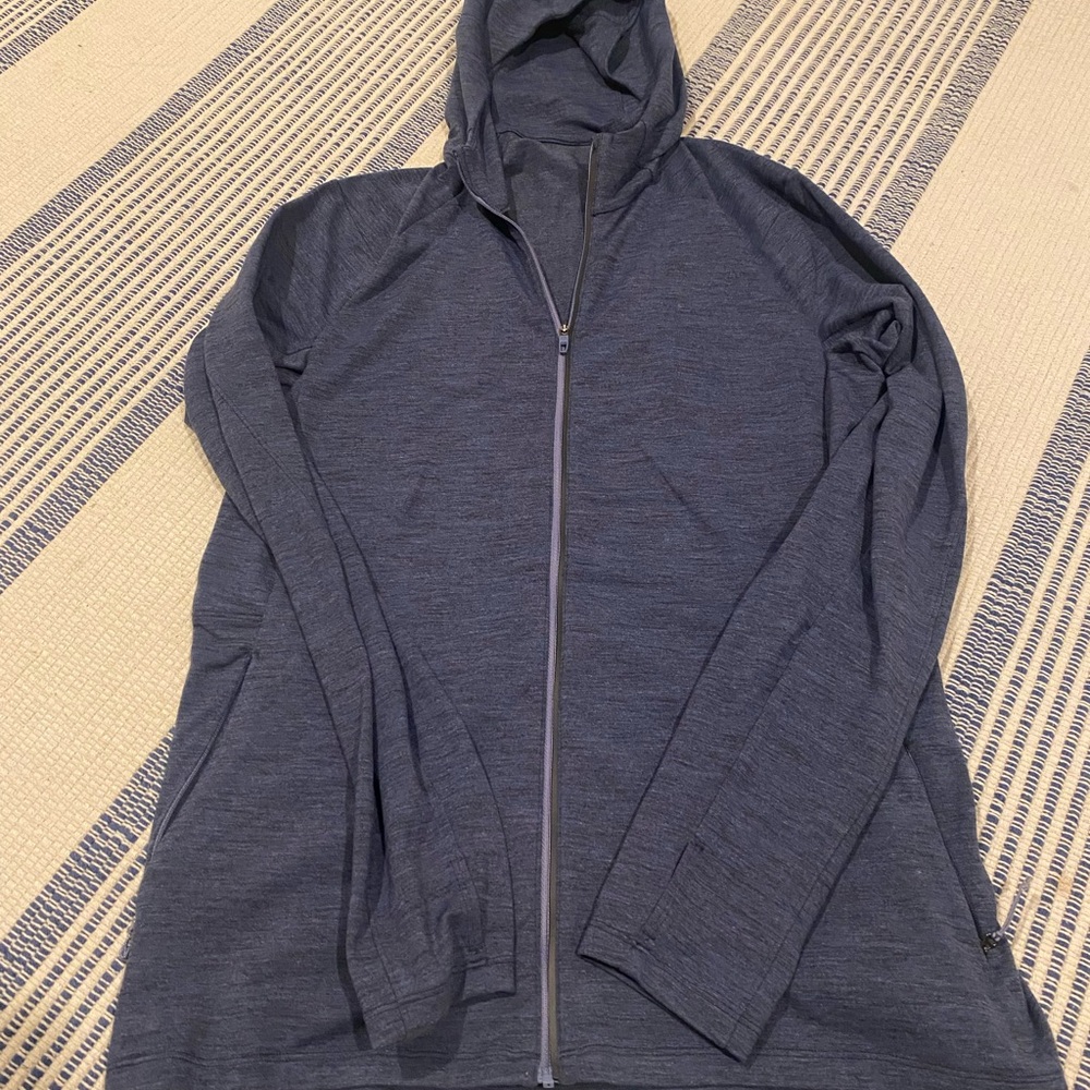 Lululemon Athletica Blue Full-Zip Hooded Sweatshirt
